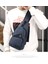 Moda Erkekler Sling Göğüs Çantası Omuz Çantası USB Şarj Portu Daypack Koyu Mavi (Yurt Dışından) 3