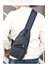 Moda Erkekler Sling Göğüs Çantası Omuz Çantası USB Şarj Portu Daypack Koyu Mavi (Yurt Dışından) 5