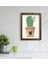 Gift Kaktüs Tasarımlı Doğal Masif Ahşap Çerçeveli Tablo 30 x 40 cm - 9 3