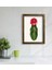 Gift Kaktüs Tasarımlı Doğal Masif Ahşap Çerçeveli Tablo 30 x 40 cm - 19 3