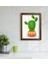 Gift Kaktüs Tasarımlı Doğal Masif Ahşap Çerçeveli Tablo 30 x 40 cm - 16 3