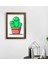 Gift Kaktüs Tasarımlı Doğal Masif Ahşap Çerçeveli Tablo 30 x 40 cm - 3 2