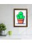 Gift Kaktüs Tasarımlı Doğal Masif Ahşap Çerçeveli Tablo 30 x 40 cm - 3 3