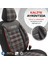 Gti Sports Design Airbag Dikişli Ekstra Destekli Özel Jacquard Kumaş Oto Koltuk Kılıfı Kırmızı-Siyah 5