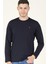 T8588 Dewberry Bisiklet Yaka Erkek Sweatshirt-Lacivert 1