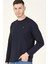 T8588 Dewberry Bisiklet Yaka Erkek Sweatshirt-Lacivert 4