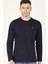 T8588 Dewberry Bisiklet Yaka Erkek Sweatshirt-Lacivert 5