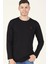 T8588 Dewberry Bisiklet Yaka Erkek Sweatshirt-Siyah 3