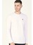 T8588 Dewberry Bisiklet Yaka Erkek Sweatshirt-Beyaz 4