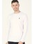 T8588 Dewberry Bisiklet Yaka Erkek Sweatshirt-Beyaz 5