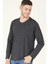 T8587 Dewberry V Yaka Erkek Sweatshirt-Antrasit 3