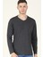 T8587 Dewberry V Yaka Erkek Sweatshirt-Antrasit 4