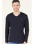 T8587 Dewberry V Yaka Erkek Sweatshirt-Lacivert 1