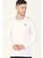 T8587 Dewberry V Yaka Erkek Sweatshirt-Beyaz 1