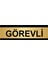 Görevli 5 x 20CM Altın Renk Metal Yönlendirme Levhası 1