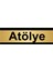 Atölye 7 x 20CM Altın Renk Metal Yönlendirme Levhası 1