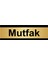 Mutfak 10 x 20CM Altın Renk Metal Yönlendirme Levhası 1