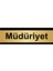 Müdüriyet 10 x 20CM Altın Renk Metal Yönlendirme Levhası 1