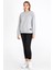 Kadın Gri Renk Basic Bisiklet Yaka Sweatshirt 4