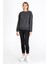 Kadın Antrasit Renk Basic Bisiklet Yaka Sweatshirt 4