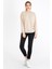 Kadın Bej Renk Basic Bisiklet Yaka Sweatshirt 4