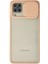 Samsung Galaxy M12 Kılıf Lens Sürgülü Sert Silikon Palm - Pembe 1
