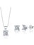 1.50 Karat Mia Zirconia Benzersiz Zerafet Ikili Tektaş Gümüş Set 1