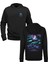 Space Tasarımlı Resimli Dijital Baskılı Siyah Ön Arka Baskılı Sweatshirt 1