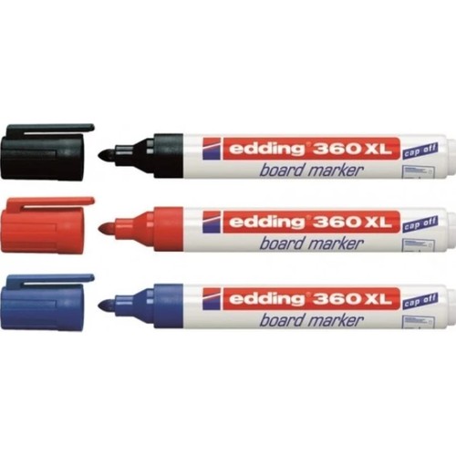 Edding 360 Xl Doldurulabilir Tahta Kalemi Siyah-Mavi-Kırmızı 3'lü Paket