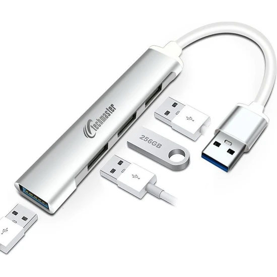 Techmaster Techmaster USB 3.0 Dan 4 Adet USB 3.0 Hub Otg Çoğaltıcı A-809