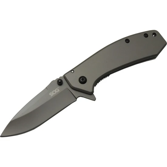 Sog 0286 Titanyum Lindos Kamp Çakı 17 cm - Metal Sap, Yarı Otomatik