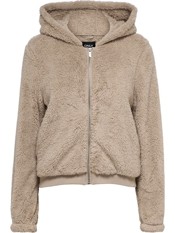 hooded zip up sherpa jacket