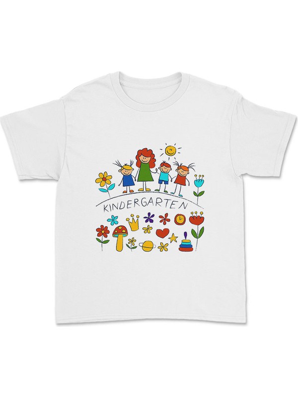 Tişört Fabrikası Anaokulu Desenli Çocuk Tişörtü - Çocuk T-Shirt