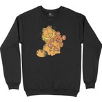 Cix Garfield ve Ayıcık Siyah Sweatshirt