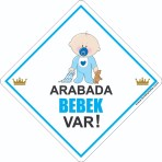 Butik Plaka Dikkat Arabada Bebek Var /ikaz Levhası/emzikli Erkek Bebek