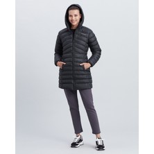 Skechers W Essential Maxi Length Hooded Jacket Kadın Siyah Mont S212005-001