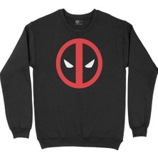 Cix Deadpool Maskeli Siyah Sweatshirt