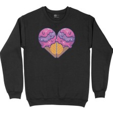 Cix Dondurma Aşkı Siyah Sweatshirt