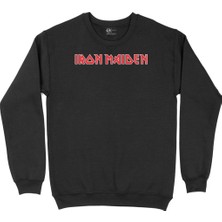 Cix Kırmızı Iron Maiden Siyah Sweatshirt