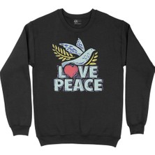 Cix Love And Peace Siyah Sweatshirt
