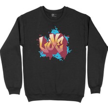 Cix Love Graffiti Siyah Sweatshirt