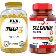 Igor Flx Omega 3 Balık Yağı 90 Softgel & Nevfix Selenyum 200 Mcg 120 Tablet