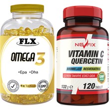 Igor Flx Omega 3 Balık Yağı 90 Softgel & Nevfix Vitamin C Quercetin Bromelain 120 Tablet