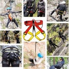 Homyl Tırmanma Koşum Emniyet Kemeri Ağaç Tırmanma Rappelling Kırmızı Sarı  (Yurt Dışından)