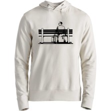 Alfa Tshirt Forrest Gump Baskılı Ekru Çocuk Sweatshirt