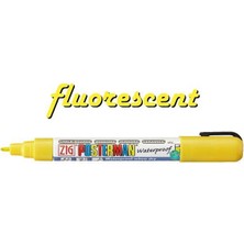 Zig Posterman Waterproof Boyama Markeri Fine Uç 1 mm Fluo Sarı