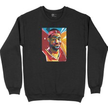Cix Renkli Lebron James Siyah Sweatshirt