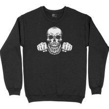Cix Kuru Kafa Yumruk Siyah Sweatshirt