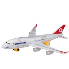 Cstars Türk Hava Yolları A747 Uçak Işıklı Hareketli Orta Boy Oyuncak