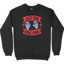 Cix Kırmızı Just One More Game Siyah Sweatshirt